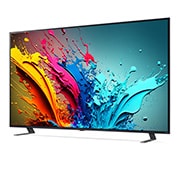 LG Smart TV LG QNED AI QNED85 4K 86 pouces 2024, Vue latérale légèrement inclinée vers la gauche du LG TV QNED, QNED85, 86QNED85T6C, thumbnail 3